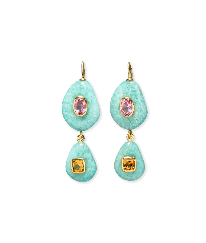 Exclusive Savings On Timeless Jewelry Pieces Stacked Stone Earrings in Amazonite