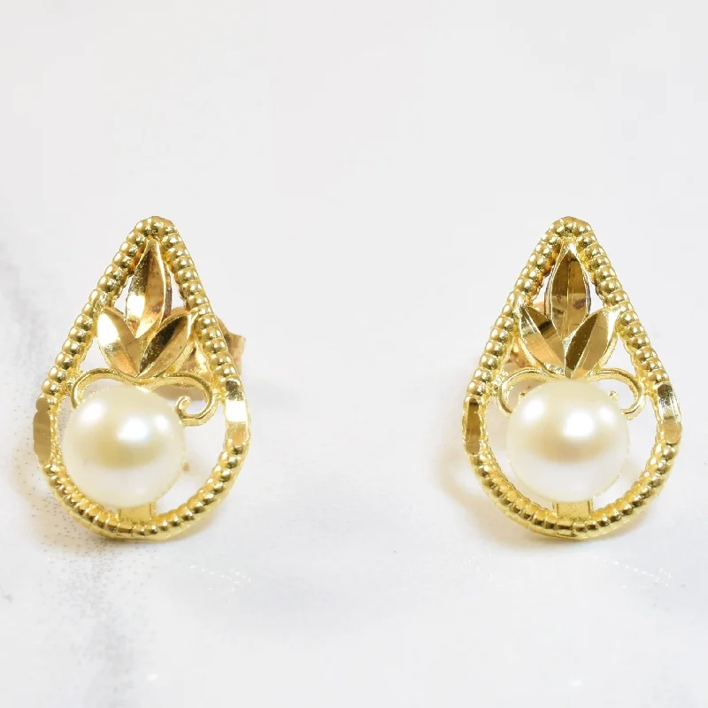 Don't Miss Our Biggest Jewelry Sale Of The Season Teardrop Pearl Stud Earrings | 1.75ctw |