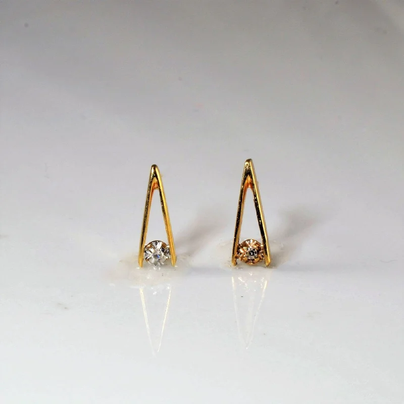 Discounted Jewelry For A Glamorous Look Tension Set Diamond Stud Earrings | 0.02ctw |