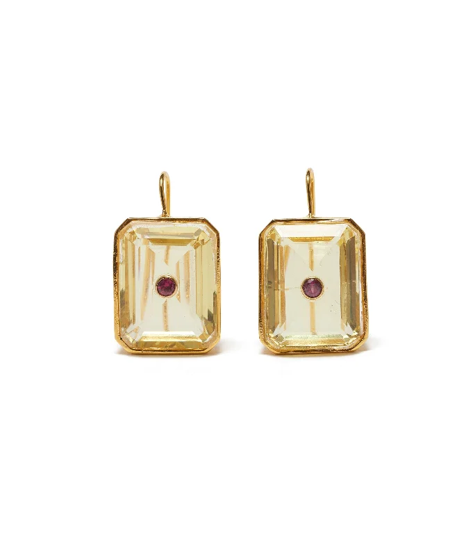 Shop Dazzling Jewelry At The Best Prices Tile Earrings in Citrine