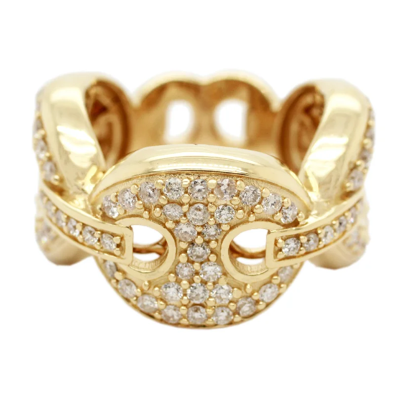 The Perfect Accessory For Less – Jewelry Sale Live Vintage 1.20ctw Diamond Mariner Style Band Ring - 14k Yellow Gold | Size 5.50