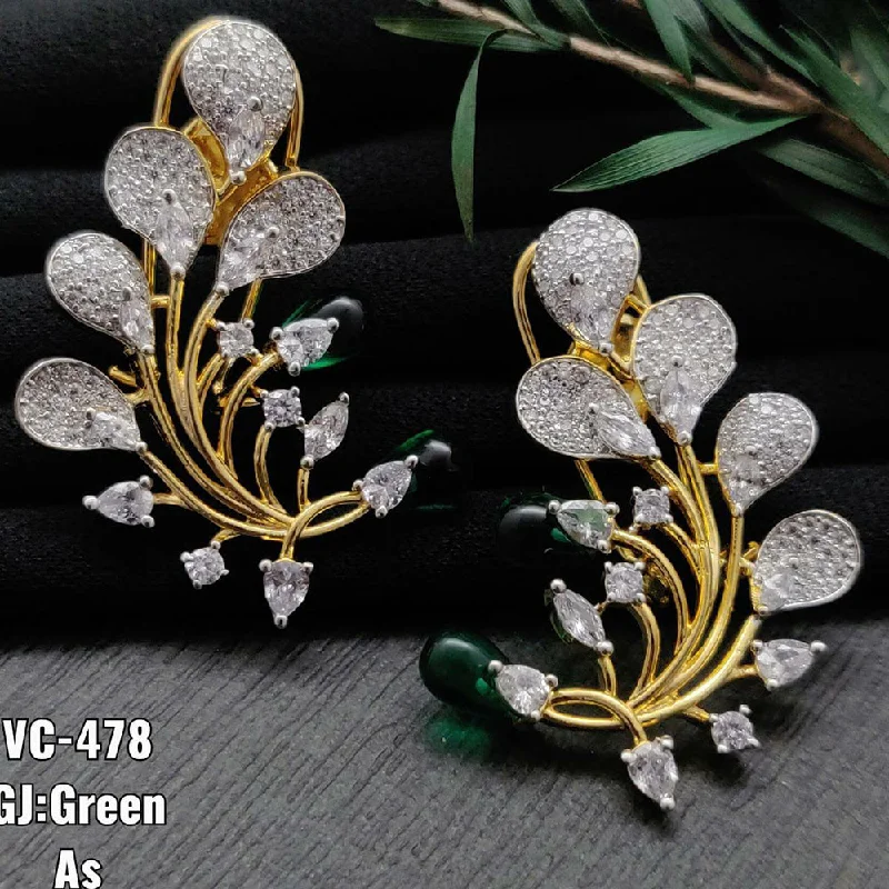 Premium Jewelry At Special Low Prices For A Limited Time Vivah Creation Gold plated AD Stone Stud Earrings