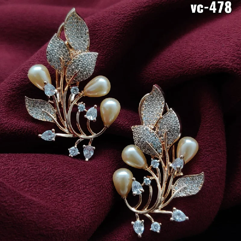 Big Discounts On Elegant Jewelry Collections Vivah Creation Gold plated AD Stone Stud Earrings