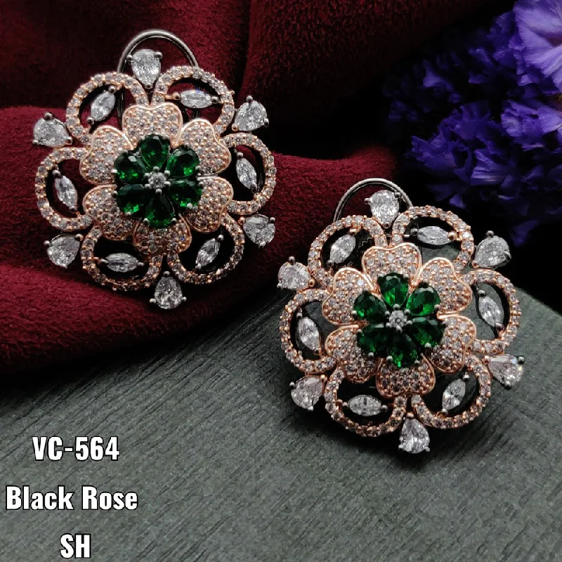 Personalized Jewelry At Special Discount Rates Vivah Creation Rose Gold plated AD Stone Stud Earrings