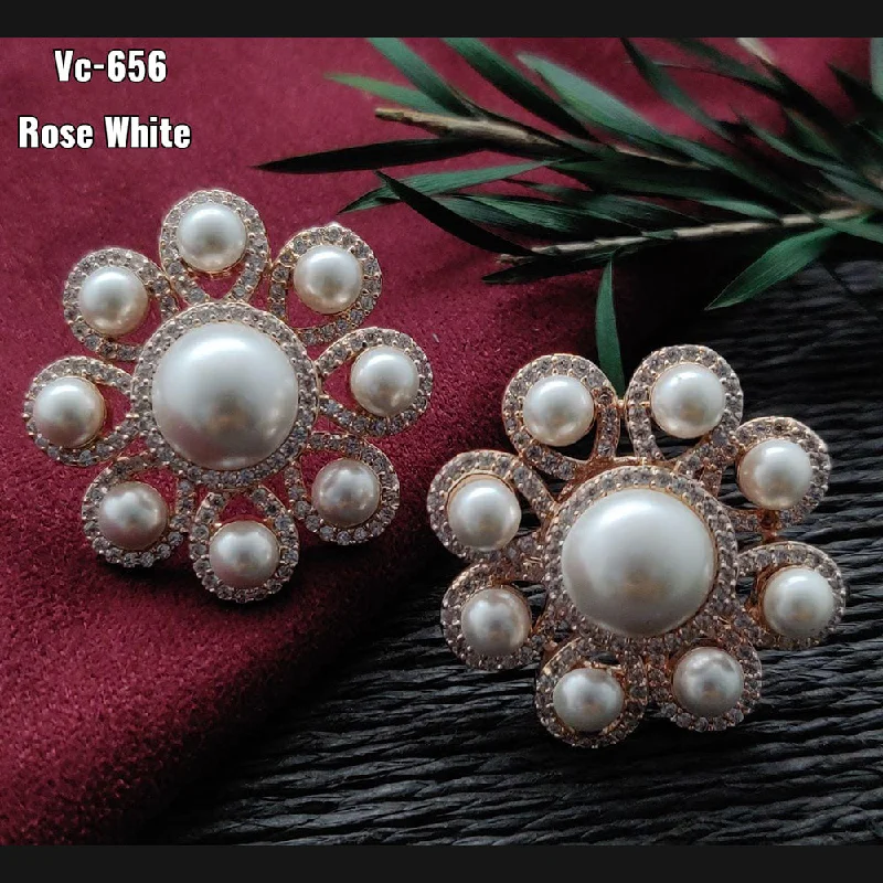 Timeless Elegance, Temporary Discounts – Act Fast Vivah Creation Rose Gold plated AD Stone Stud Earrings