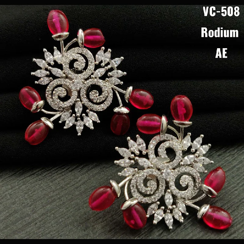 Chic And Stylish Jewelry At Exclusive Prices Vivah Creation Silver Plated AD Stone Stud Earrings