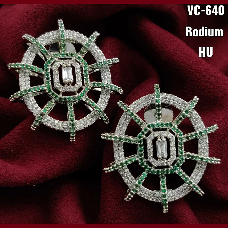 Timeless Jewelry At Special Discount Rates Vivah Creation Silver Plated AD Stone Stud Earrings