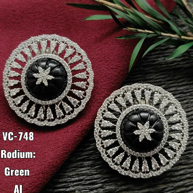 Limited-Time Offer On Elegant Jewelry Pieces Vivah Creation Silver Plated AD Stone Stud Earrings