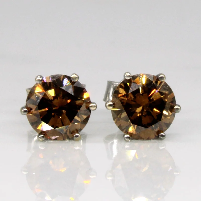 Upgrade Your Collection With Our Limited-Time Jewelry Sale Vivid Brown Diamond Stud Earrings | 2.00ctw |