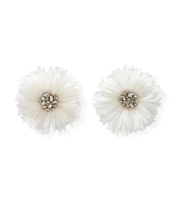 High-Quality Jewelry At A Fraction Of The Cost Plume Earrings in White