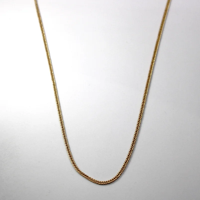 Yellow Gold Curb Link Chain | 23"|