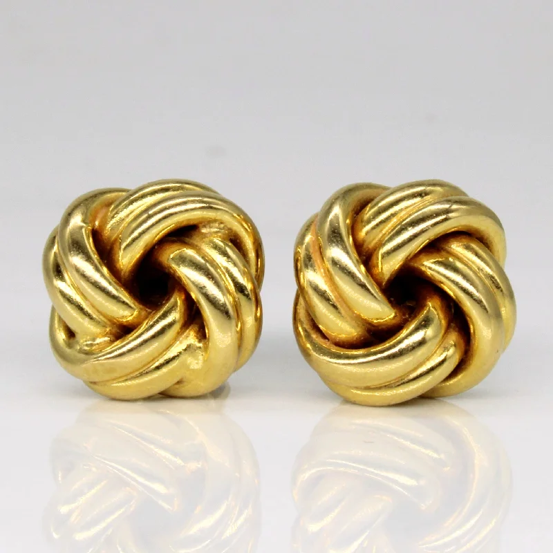 Flash Sale On Stunning Jewelry – Don't Miss Out Yellow Gold Knot Stud Earrings |