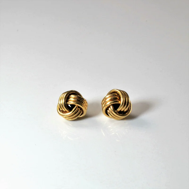 Affordable Luxury Jewelry For Every Occasion Yellow Gold Knot Stud Earrings