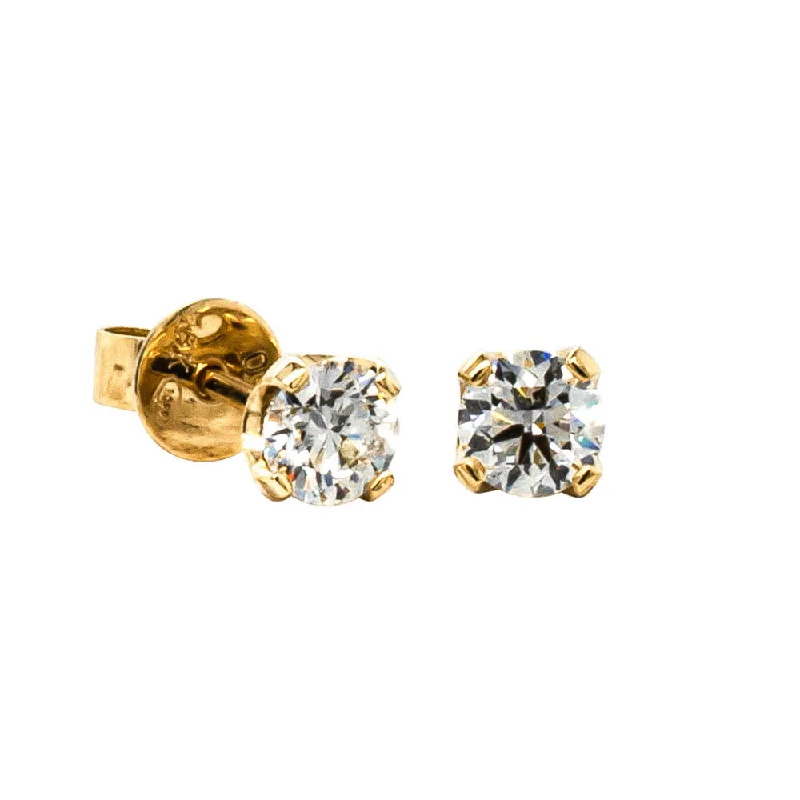 Make Every Moment Shine – Jewelry Discounts Available 18ct Yellow Gold .60ct Diamond Blossom Stud Earrings